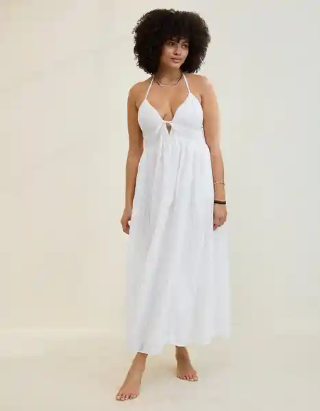 Vestido Aerie Blanco Talla: MEDIUM 1900100 American Eagle