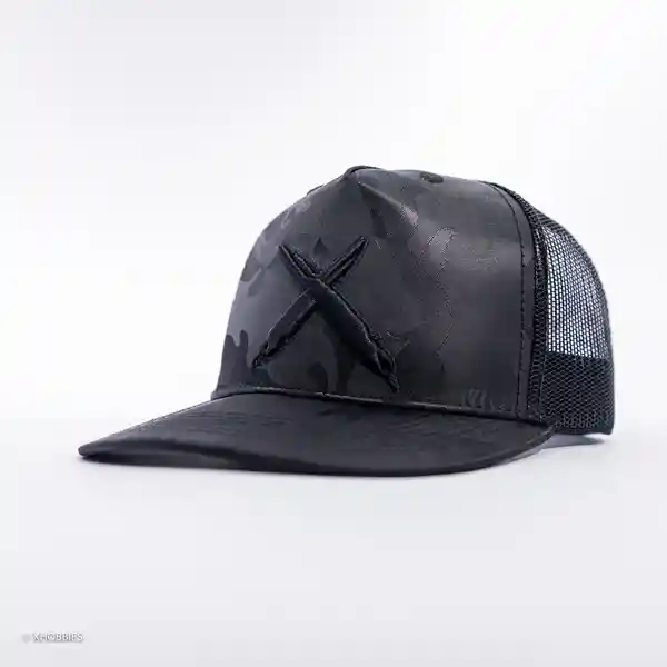 Gorra la Equis Malla Abierta Negro