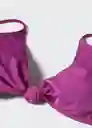 Top Bikini Abril Morado Talla 25 Mujer Mango