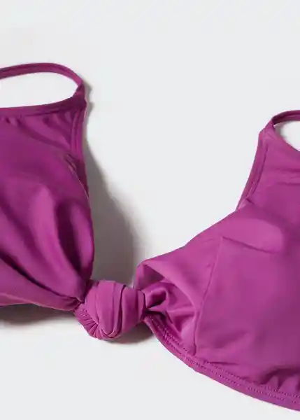 Top Bikini Abril Morado Talla 25 Mujer Mango