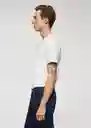 Camiseta Cherlo Blanco Talla S Hombre Mango