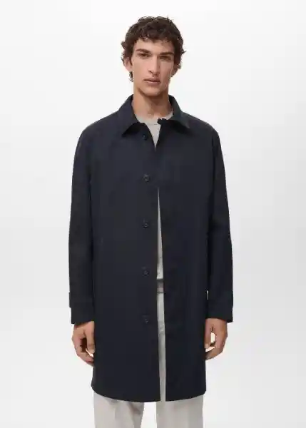 Abrigo Parka Chayton Petróleo Talla S Hombre Mango