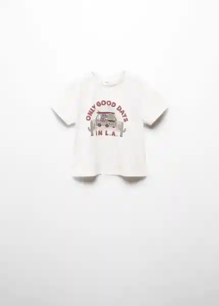 Camiseta Only Off-White Talla 71 Niño Mango