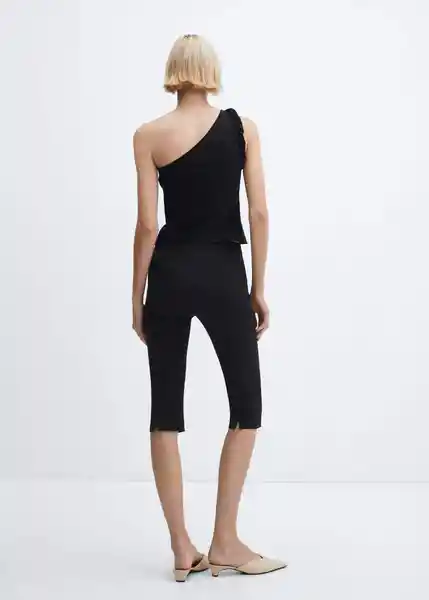 Top Twisted Negro Talla S Mujer Mango