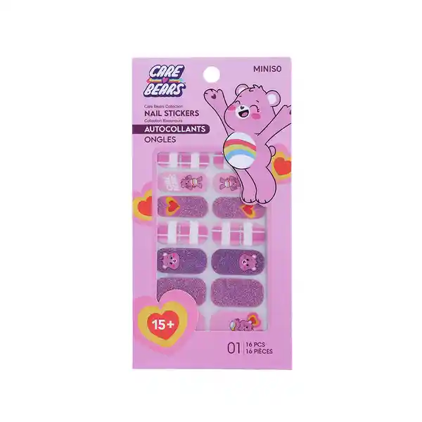 Sticker Ositos Cariñositos Pegatinas Para Uñas Miniso