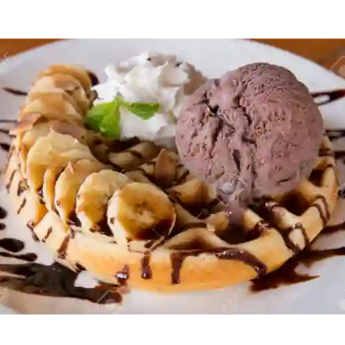 Waffle de Choco-banano