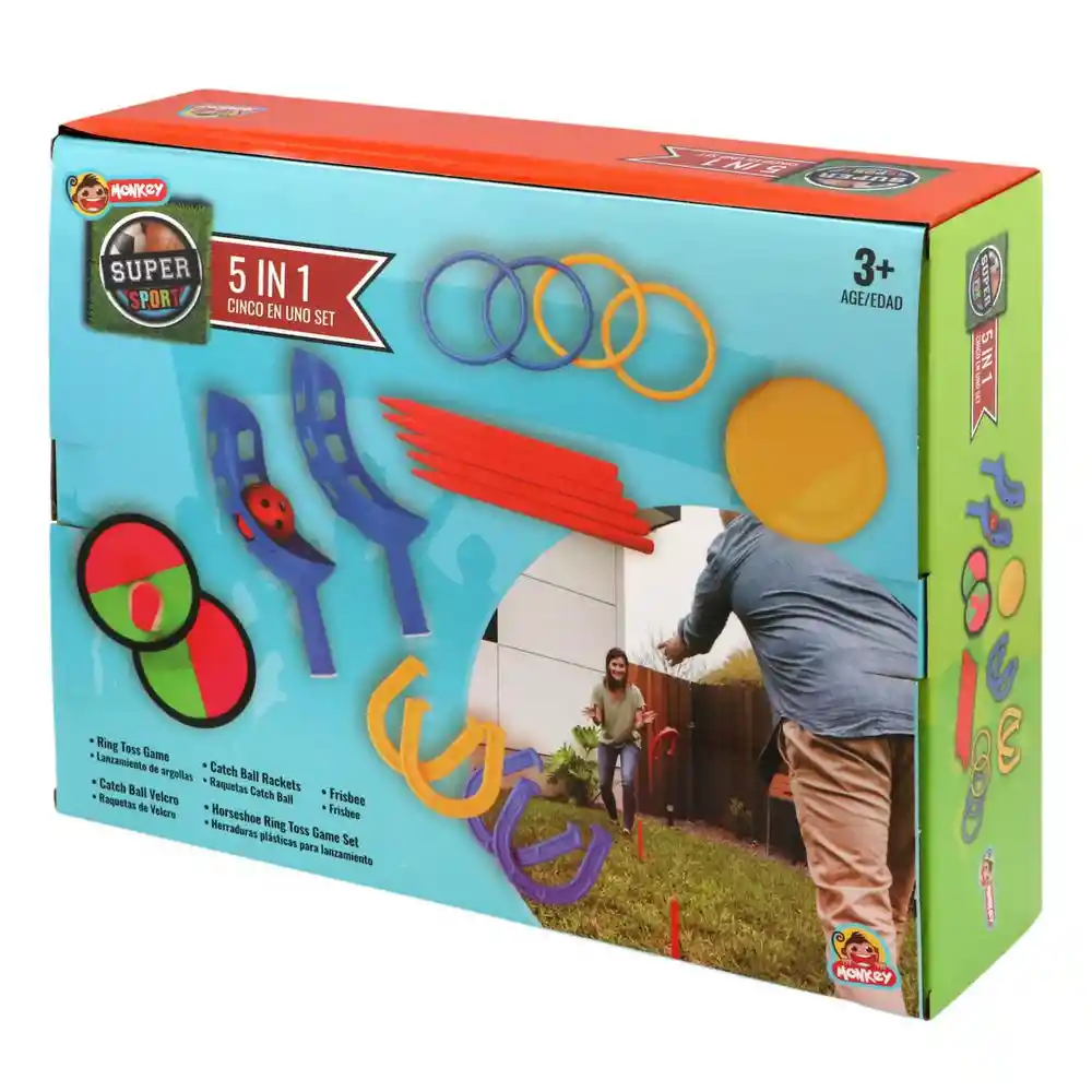 Monkey Set de Juego Para Exterior 5 en 1