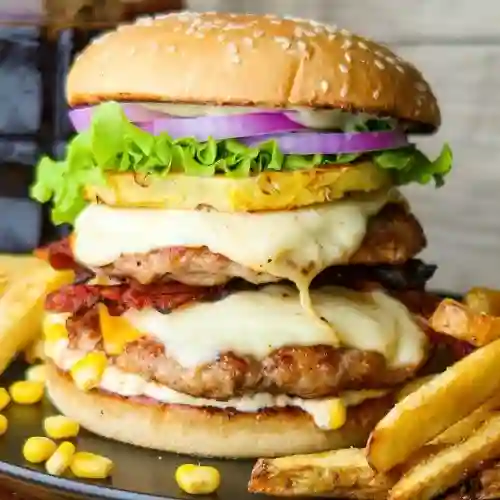 Conde Burger + Papa + Gaseosa 250