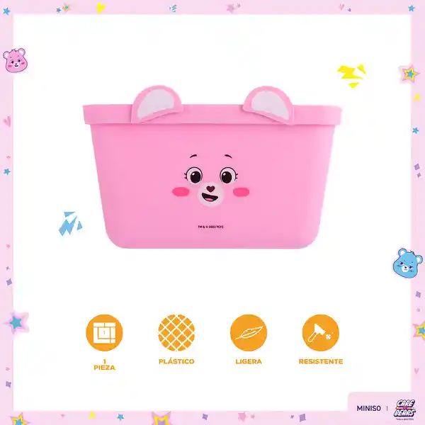 Organizador Plástico de la Colección Care Bears Rosa Miniso