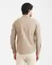 Camiseta Spread Neck Masculino Crudo Beige Claro T. XL Chevignon