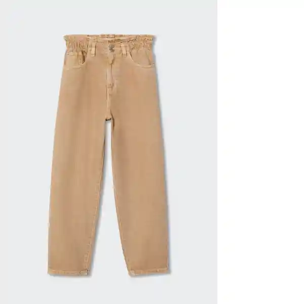 Pantalón Paperbag Beige Talla 19 Teen Niñas Mango