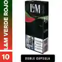 L&M Verde Rojo x 10 Cigarrillos
