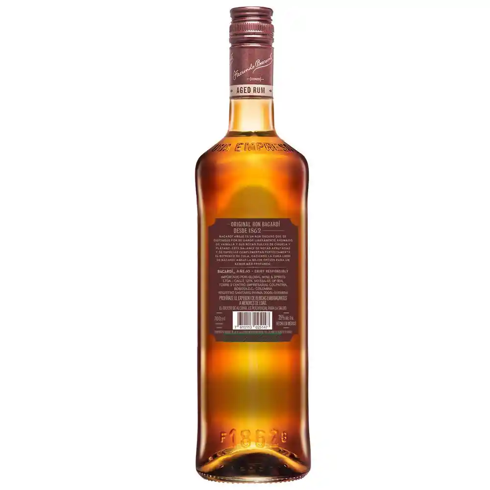 Ron Bacardi Añejo (700 Ml)