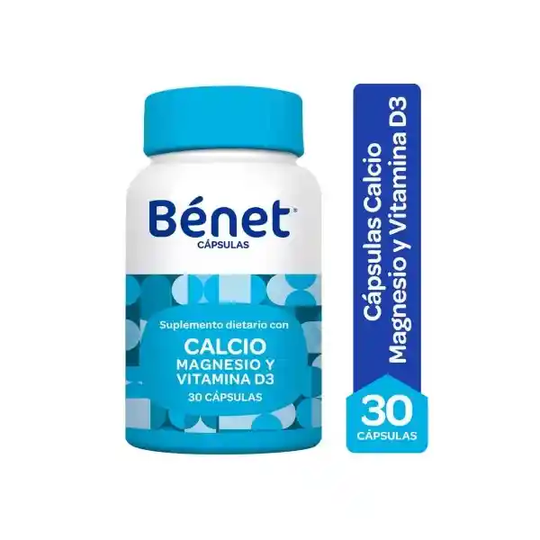 Bénet Suplemento Dietario Calcio + Magnesio + Vitamina D3