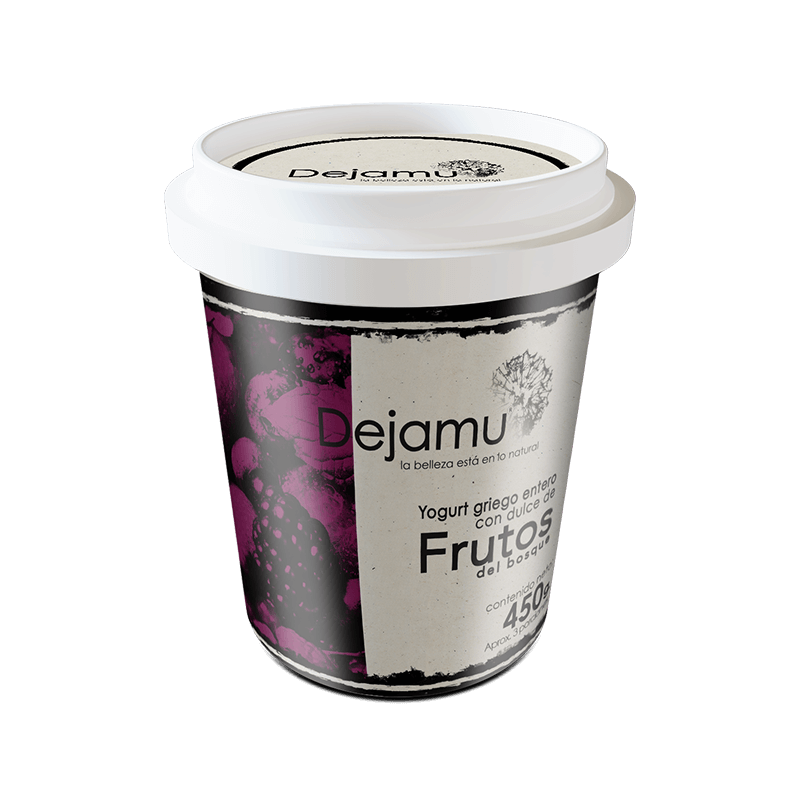Dejamu Yogurt Griego Entero Sabor a Frutos del Bosque 450 g