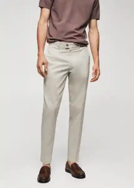 Pantalón Yeco Piedra Talla 44 Hombre Mango