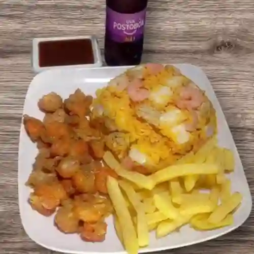 Combo Personal con Camarones Empanizado