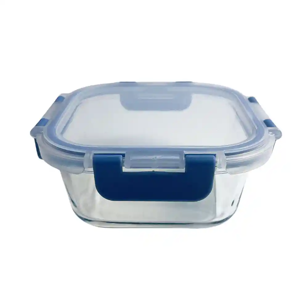 Contenedor Cuadrado de Vidrio Con Cierre Krea