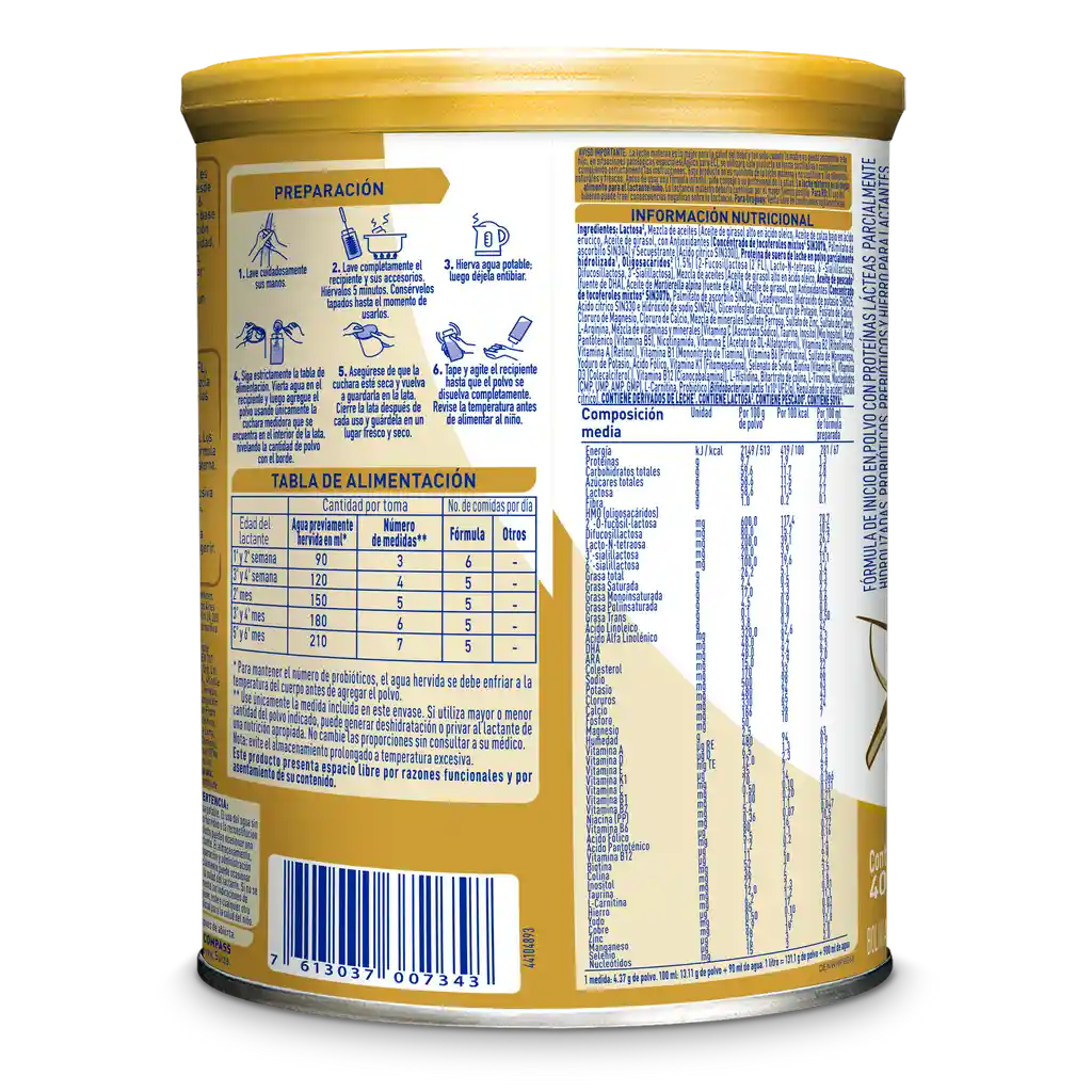 Fórmula infantil NAN SUPREMEPRO Etapa 1 x 400g