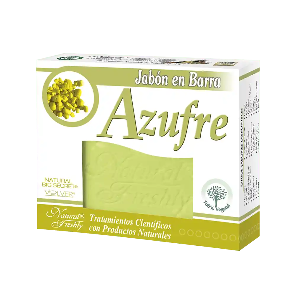 Jabón de Azufre Natural Freshly en Barra