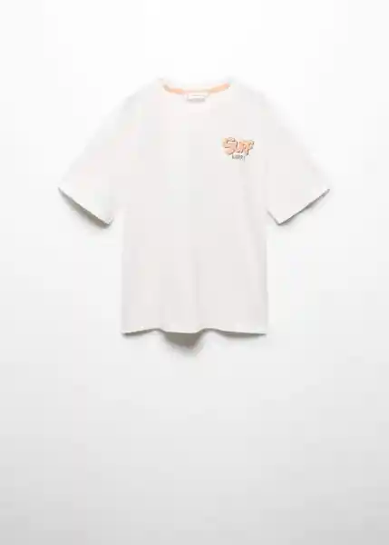 Camiseta Surf Off-White Talla 14 Niño Mango