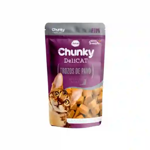 Chunky Alimento Humedo para Gato Tozos de Pavo