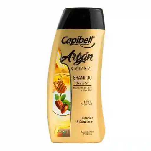 Capibell Shampoo Nutrición y Reparación con Argán y Jalea Real
