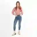 Jean Ilussion Tiro Medio Bota Recta Azul Talla 10 - 630948