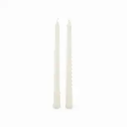Set Velas Decorativas Espiral Ivory 25 cm Ambiente Gourmet