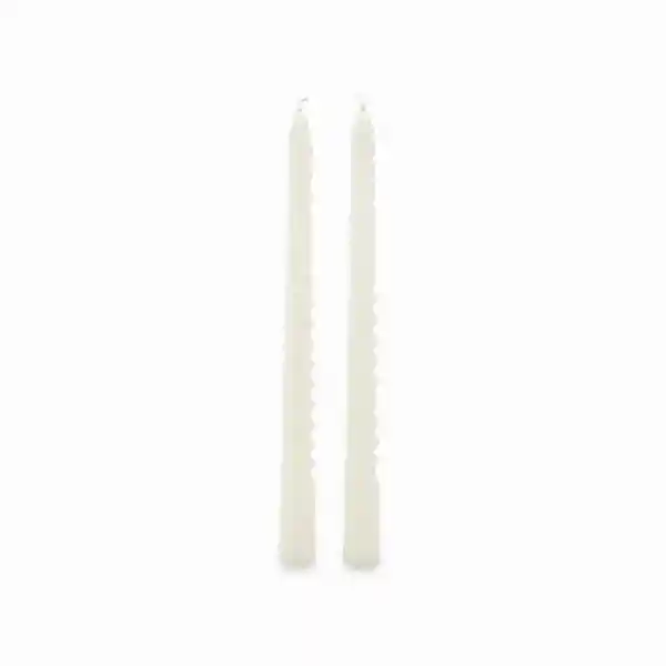 Set Velas Decorativas Espiral Ivory 25 cm Ambiente Gourmet