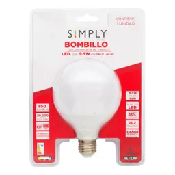 Simply Turn on Bombillo Led E27 9.5W LDIA120V LEDG95