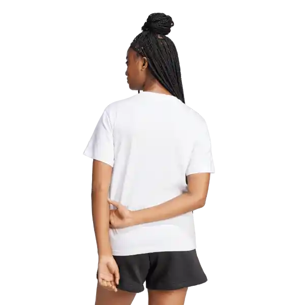 Adidas Camiseta T Met Manga Corta Lifestyle Mujer Blanco Talla L