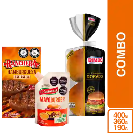 Combo Mayoburger + Bimbo Pan de Hamburguesa Dorado