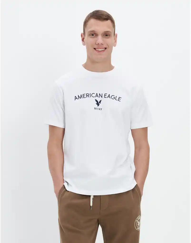 Camiseta Hombre Blanco Talla X-SMALL 400386611041 American Eagle