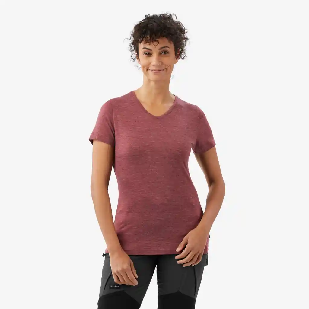 Camiseta Manga Corta Para Mujer de Lana Merino Merino Fresh Café