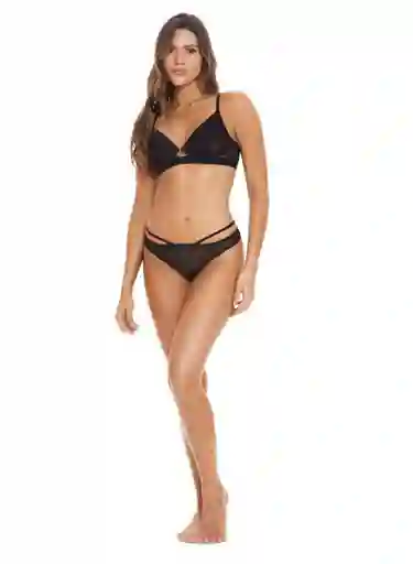 Brasier Bralette Triangulo Encaje 36-negro
