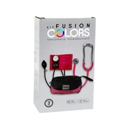 Kit Fusion Tensiómetro y Fonendoscopio Color Base Negro y Azul Cerúleo