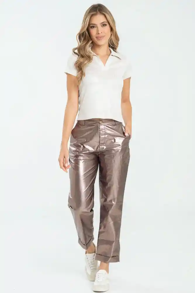 Pantalon Slouchy Metalizado