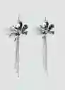 Pendientes Orchid Plata Talla 99 Mujer Mango