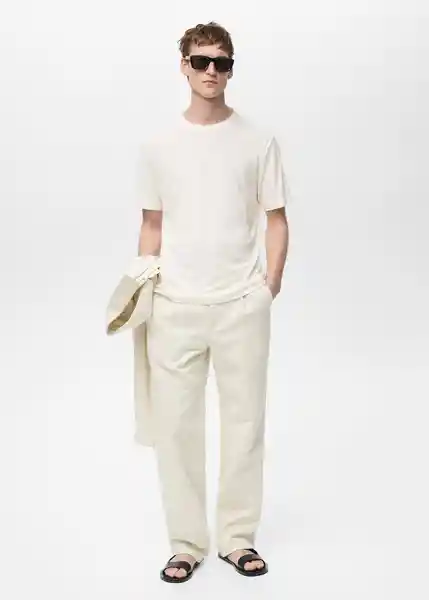 Camiseta Liman Blanco Talla S Hombre Mango