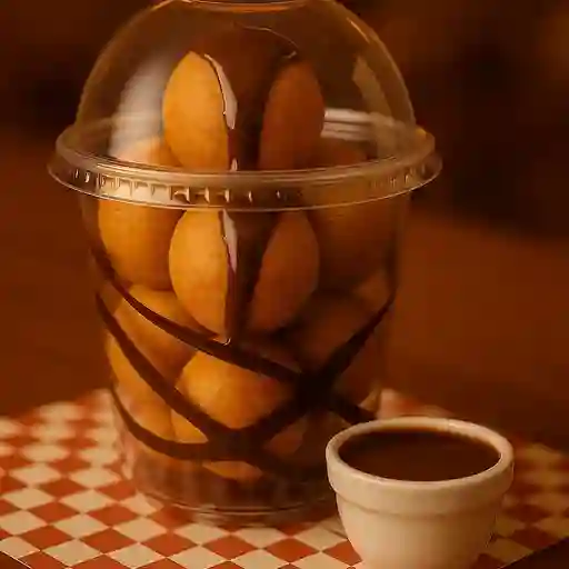 Copa de mini buñuelos