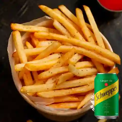 Combo Papas a la Francesa +Schweppes Ginger Ale 350ml