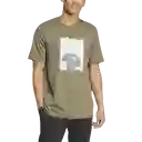 Adidas Camiseta Manga Corta Lifestyle de Hombre Verde Talla S