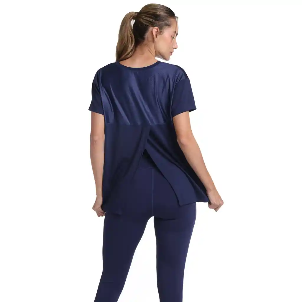 Camiseta Manga Corta Oversize Urban Vitality Mujer Azul-s