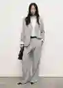 Pantalón Bowery Gris Talla 38 Mujer Mango