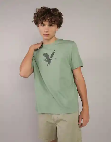 Camiseta Hombre Verde Talla XXL 4290300 American Eagle
