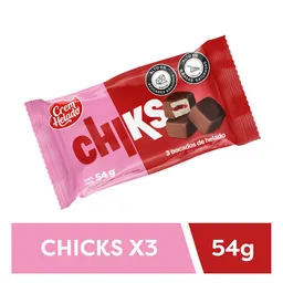 Crem Helado Chiks Con Leche Vainilla Con Salsa Frutos Rojos