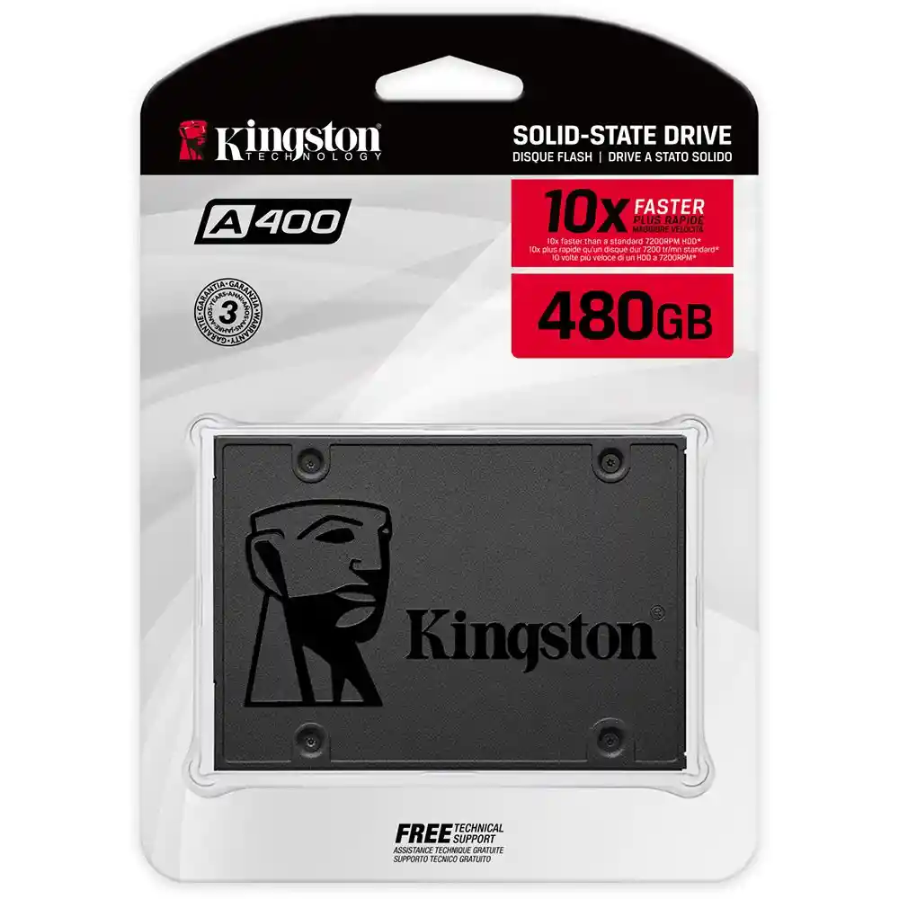 Disco Estado Solido Sa400s37/480g Ssd Kingston