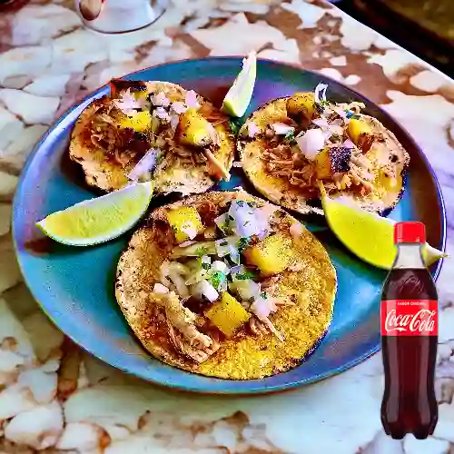 Combo Tacos Al Pastor +Cocacola Orig 400ml