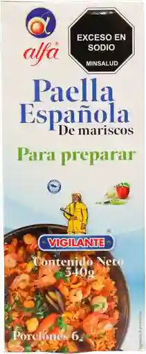 Vigilante Paella Española de Mariscos